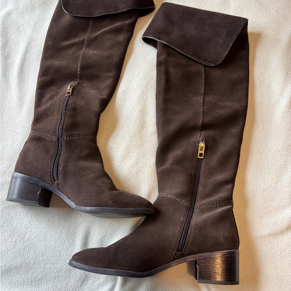 Coach Brown Over the Knee Suede Boots